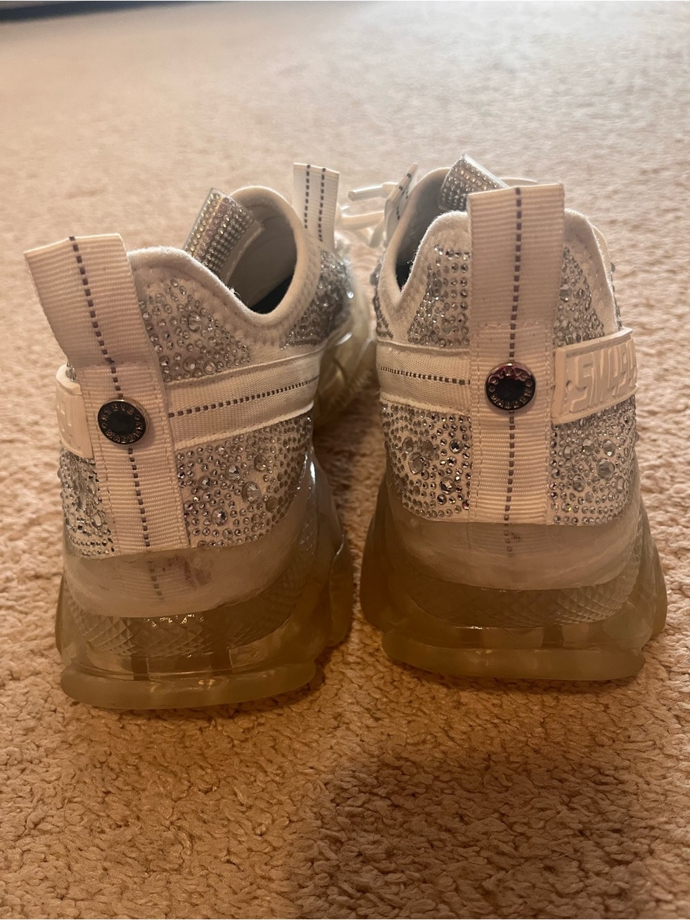 Steve Madden - White Crystal Sneakers - Picture 6 of 12